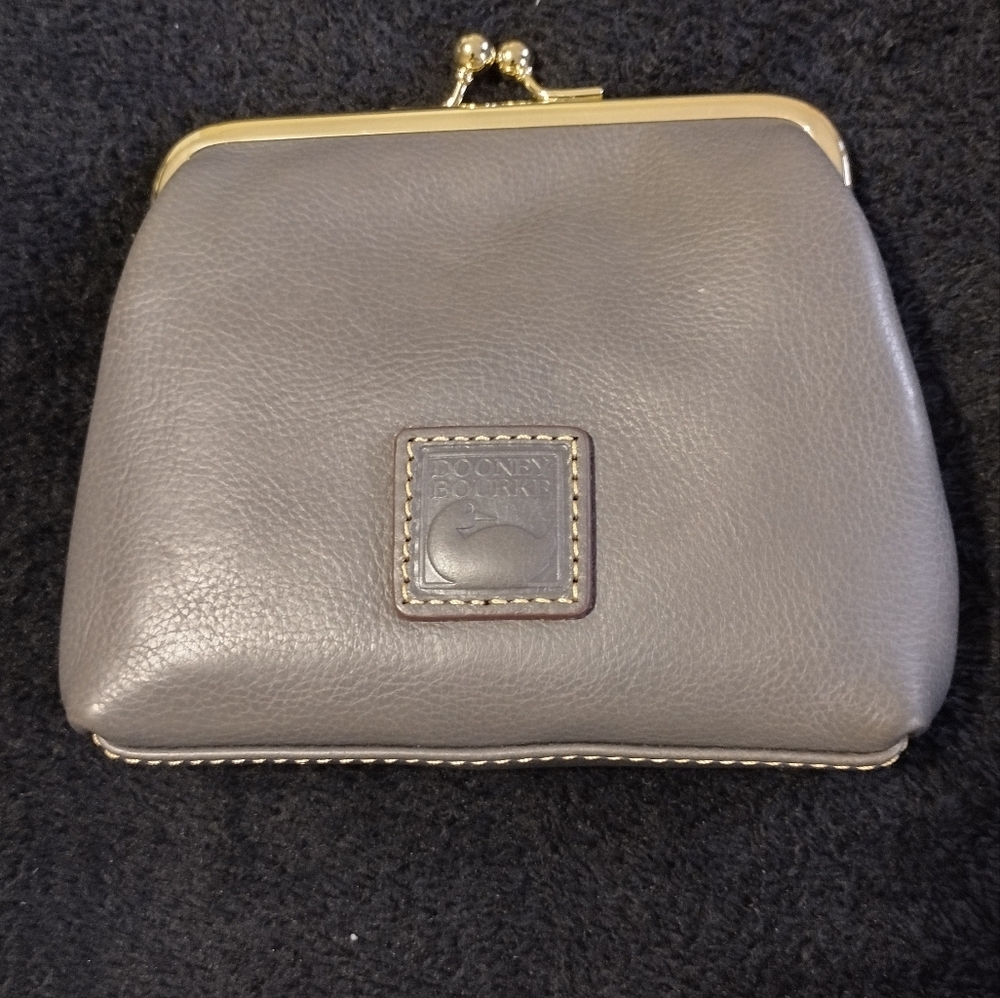 Dooney & Bourke Gray Leather Coin Purse